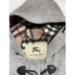Burberry London Women's Gray Hooded Wool Duffle Coat Sz 14 Photo 8