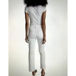 Madewell Womens Mid Rise Kick Out Ankle Length Jeans Pure White Size 32 Photo 1