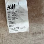 H&M tan & white checkered chunky knit tassel scarf Photo 1