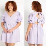 Eloquii New!  Tie Back Mini Dress Lavender Pastel‎ Lilac  18/20 Photo 1