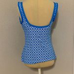 Beach House Blue and white Tank Swimsuit Top Photo 4