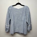 Fringe Womens Top 1X Boho Fairy Relaxed Comfort Lightweight Cottagecore Western Blue Photo 4