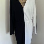 Ashley Stewart NWT Chic Asymmetrical Black and White Dress Photo 0