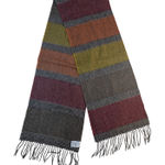 FRAAS Plaid Wool Scarf – Multicolor Fringe Warm Winter Brown Photo 0
