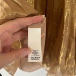 Kate Spade Gold Metallic Midi Skirt Size 8 Photo 5