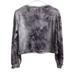 Romwe Rue 21  Gray White Tie Dye Skull Butterflies Halloween Crop Top Sm Size 4 Photo 7