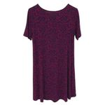 Vfish Womens Shift Dress‎ Knee Length Animal Print Strech Criss Cross Red Small Photo 2