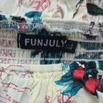 Fun July Smocked Maternity Maxi Dress Tropical Floral XL White Size undefined Photo 2