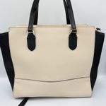 Kate Spade  Laurel Way Hadlee Crossbody Satchel Bag Purse Beige Black Leather‎ Photo 2