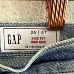 Gap NWT Kick Fit High Rise Jeans Denim Raw Hem 29 8 Tall Photo 2