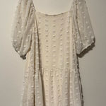 Bohme  Chic Cream Textured Midi Dress Photo 0