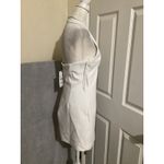 ZARA  Flawed White Halter Neck Mini Dress Rhinestone Neckline Chain Detail Size M Photo 2