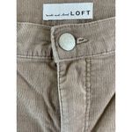 Loft  Women’s Jeans High Rise Skinny Corduroy Tan Size 29/8 Photo 2