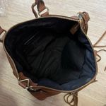 Rebecca Minkoff Micro Moto Satchel Bag Brown Pebble Leather Fringe Gold Zipper Photo 12