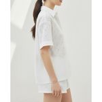House Of CB Carrie Broderie Anglaise Shirt, White, XS Photo 3