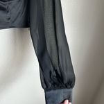 Timing  Black Satin Blouse Photo 1