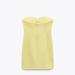 ZARA Bodycon Yellow Mini Dress Photo 3
