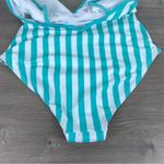 Kona Sol Target  Teal&White Stripe V Neck One Piece Swimsuit Sz.XL NWOT Photo 12