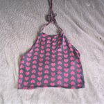 Aeropostale  heart halter crop top in grey and pink Photo 3