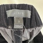 J.Crew NEW  Velvet Pants Womens 2 Black Pull On Crop Ankle H2684 Photo 6