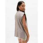 Athleta New L True Cotton Oversized Dolman Muscle Tee Mortar Mushroom Large Photo 1