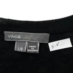 Vince Black Wool Blend V-neck Long Sleeves Shirt Women's Size Large | 5-8 Photo 3