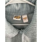 Collections Etc Light Blue Ribbed Collared 3/4 Sleeve Waistcoat Shirt XL Photo 5