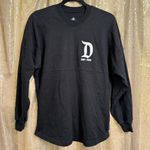 Disney  Black White Long Sleeve Pullover Unisex Spirit Jersey Oversized XS Photo 1