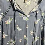 Como vintage Blue-Gray Blouse with Tie Front and Relaxed Fit (993) Photo 1