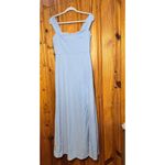 SheIn Bridesmaids Dress L Blue Belle Off Shoulder Slit Thigh Gown MOH OC4A Photo 3