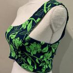 ZARA  Womens One Shoulder Floral Navy Green Crop Top  Size M NEW Style 5039/687 Photo 4