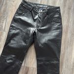 Gap black genuine leather pants size 4 Photo 2