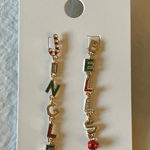 Gap : Gold Tone Jingle Bells Christmas Holiday Earrings- Dangling Photo 0