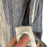 EXPRESS  Blue Striped Cut Out Front Linen Blend Summer Dress Women Sz 8 Photo 11