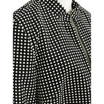 Josephine Black White Dot Print Collared Crop Jacket Size 12 EUC Photo 4