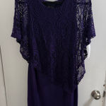 Enfocus Studio , New Asymmetrical Purple Lace Dress, size 12 Photo 0