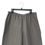 Eileen Fisher NWT Silk Linen Blend Pants in Taupe Elastic Waist Wide Legs Size L Photo 3