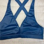 Victoria's Secret Victoria’s Secret Sport Steel Metallic Blue V Neck Sports Bra Size Small Photo 4