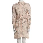 Zimmermann NWOT  linen Floral Beige Belted Dress Photo 4