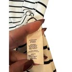 See You Monday  White Black Striped Short Sleeve Fit & Flare Dress Women Sz M Photo 6