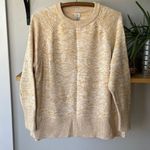 A New Day Yellow White Oversized Cotton Crewneck Lightweight Cotton Sweater XXL Photo 6