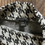 Ann Taylor houndstooth mock neck puff sleeve shirt size XXSP Photo 4