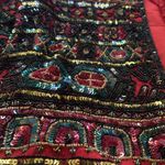 Vintage sequined silk Papéll Boutique Evening formal festive jacket, size large Photo 1