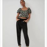 ZARA ✨  Floral Print Button Front Puff Sleeves Ruffle Peplum Crop Top ✨ Photo 3
