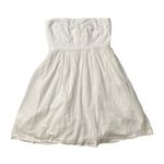 J.Crew  white swiss dot strapless cotton mini dress size 6 Photo 9