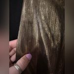 Mac Duggal IEENA  size 12 Gold Metallic Long Sleeve Asymmetrical Gown J1206 Photo 9