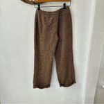 Gerard Darel  Ankle Tan Brown Woven Cuff Zip Clasp Closure Trouser Pants 36 Photo 8