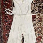 Alexis Women’s  — Evy White Linen Jumpsuit with Belt Photo 0