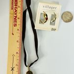 Liz Claiborne Villager Faceted Beaded Choker Necklace And Matching Hoop Earrings Photo 3