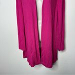 St. John  Ribbed Open Cardigan in Hot Pink Size M Photo 3
